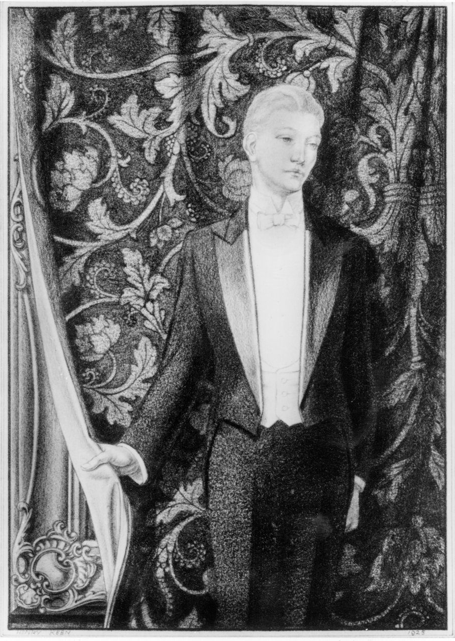 Frontispice till The Picture of Dorian Gray av Oscar Wilde, publicerad 1925 av Henry Keen