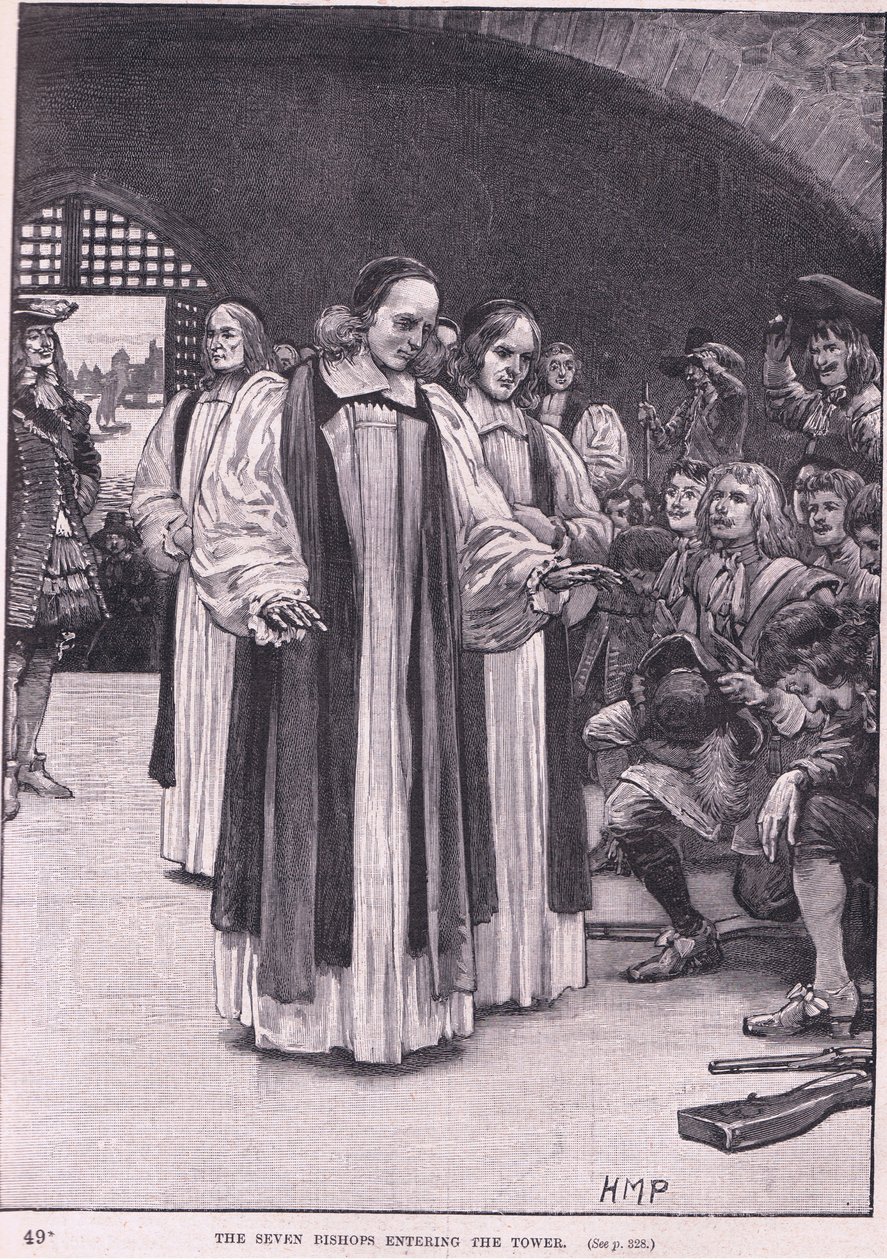 De sju biskoparna går in i tornet 1688 e.Kr av Henry Marriott Paget