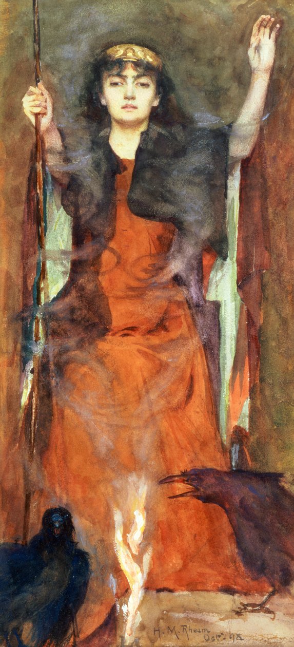 Trollkvinnan, 1898 (wc och gouache på papper) av Henry Meynell Rheam