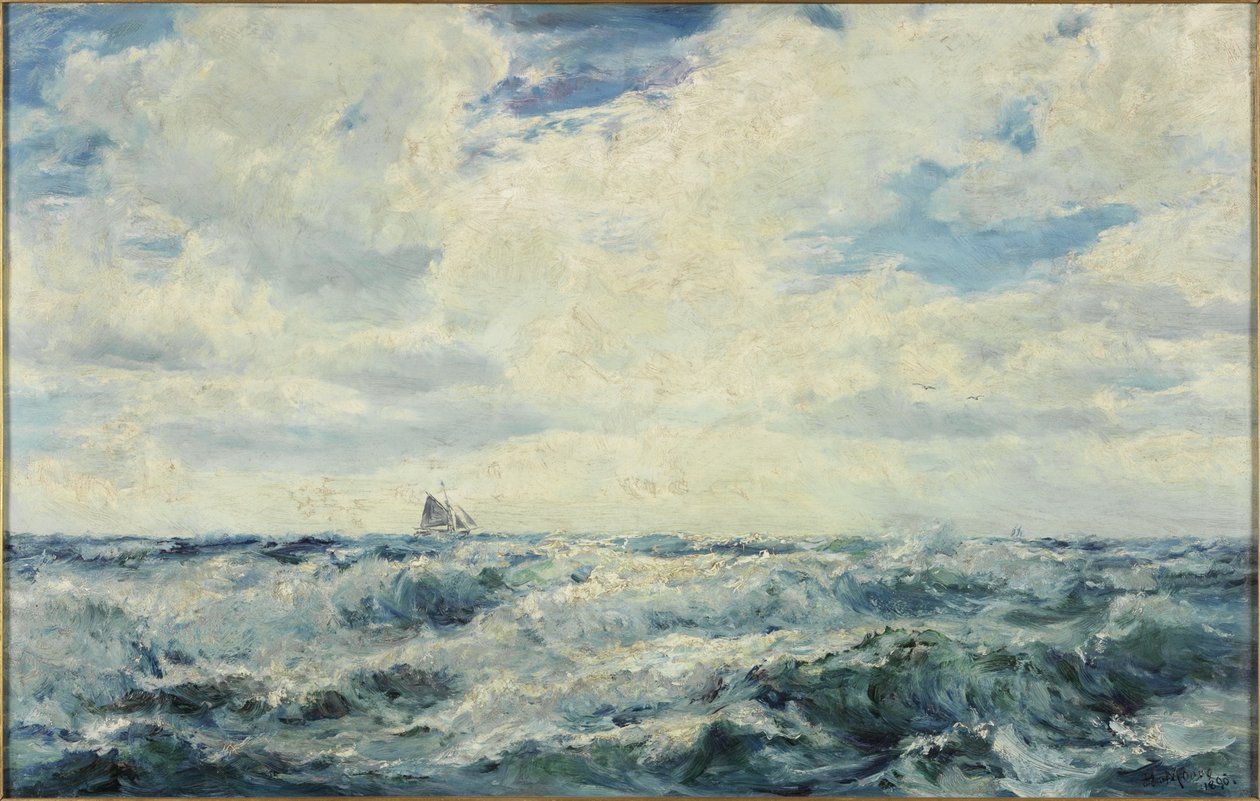 Bråkigt väder, Cornwalls nordkust av Henry Moore