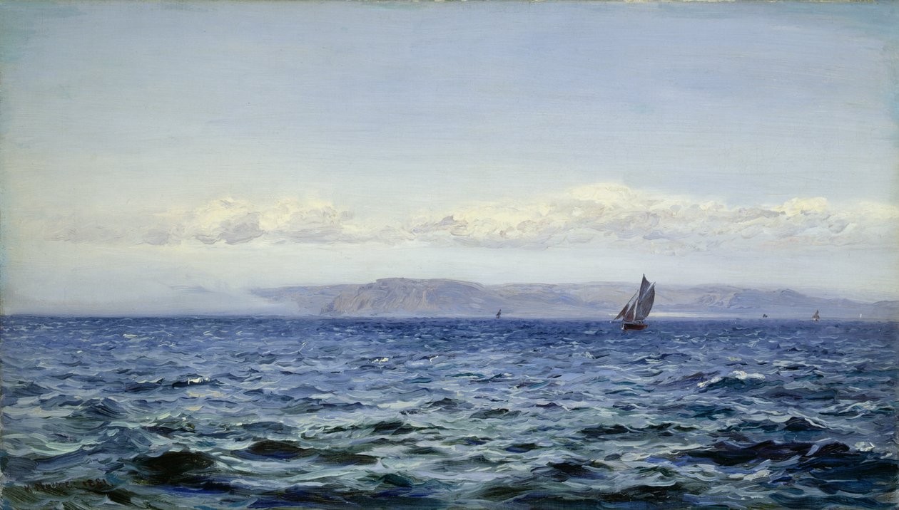 Lätt bris utanför Dodman i Mevagissey, Cornwall, 1881 av Henry Moore