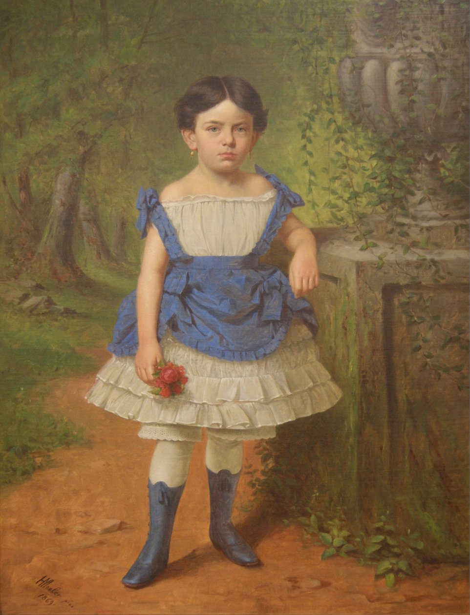 Elizabeth Moerlein Porträtt, 1869 av Henry Mosler