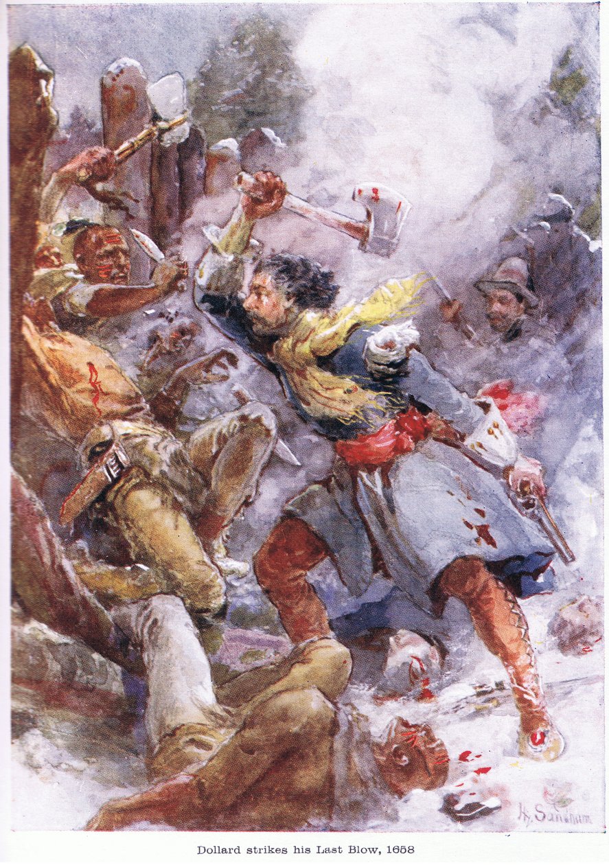 Dollard slår sitt sista slag 1658, c.1920 av Henry Sandham