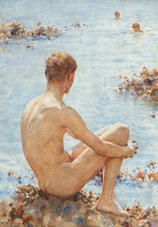  A Holidayn av Henry Scott Tuke