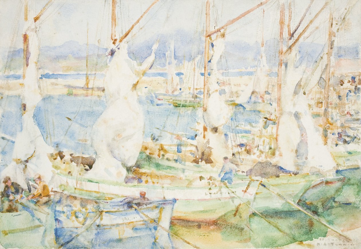 St Tropez, 1927 av Henry Scott Tuke
