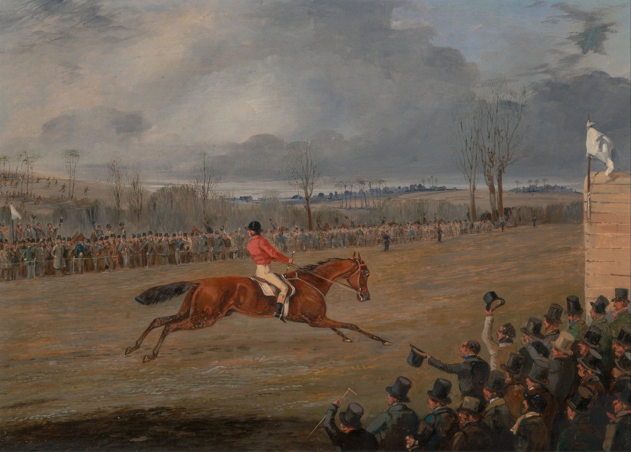 Scener från en Steeplechase- vinnaren av Henry Thomas Alken
