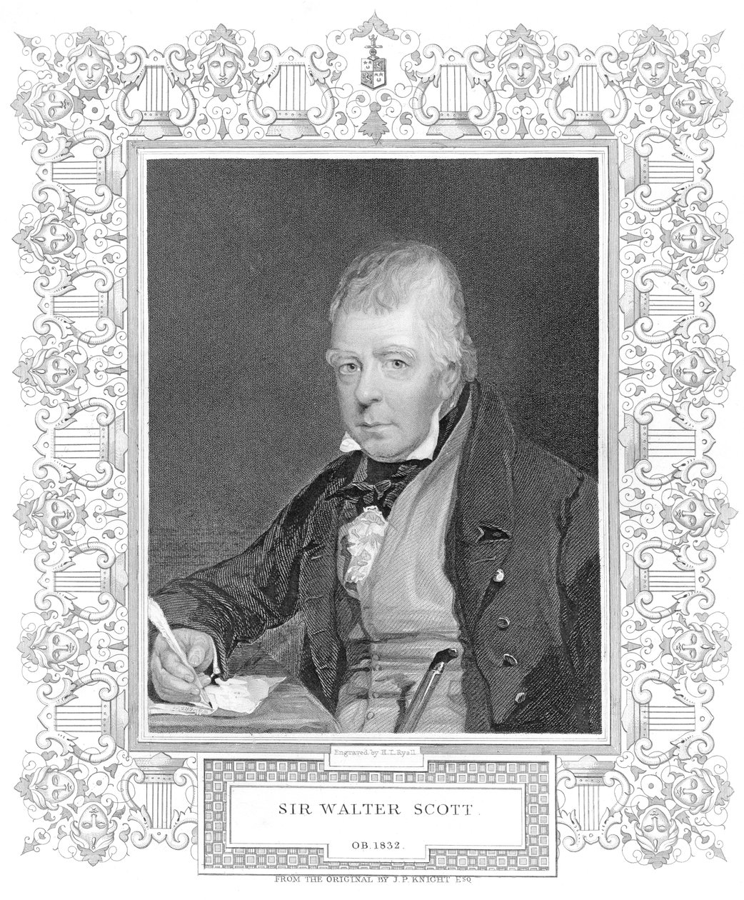 Porträtt av Walter Scott av Henry Thomas Ryall