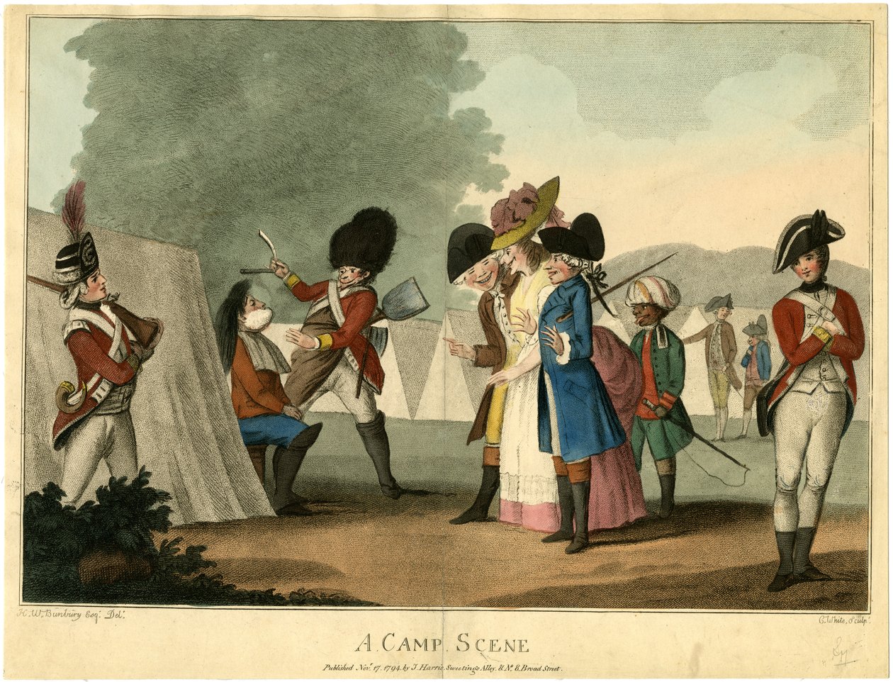En lägerplats, 1794 av Henry William Bunbury