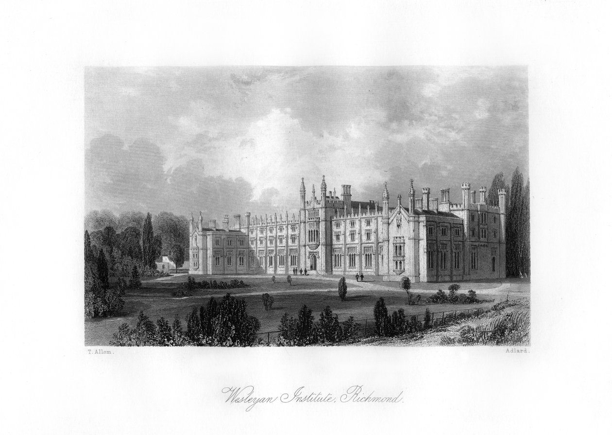 Wesleyan Institute, Richmond, 1800-talet. av Henry Adlard
