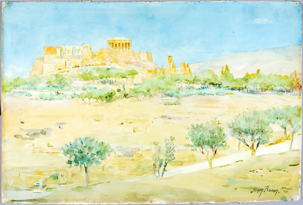 Allmän vy över Akropolis vid solnedgången av Henry Bacon