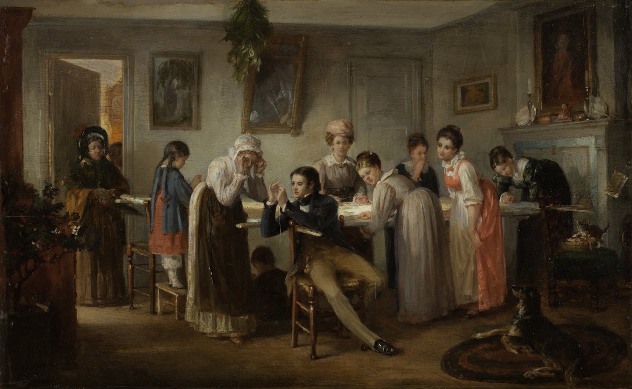 Quiltningsfest, 1872 av Henry Bacon