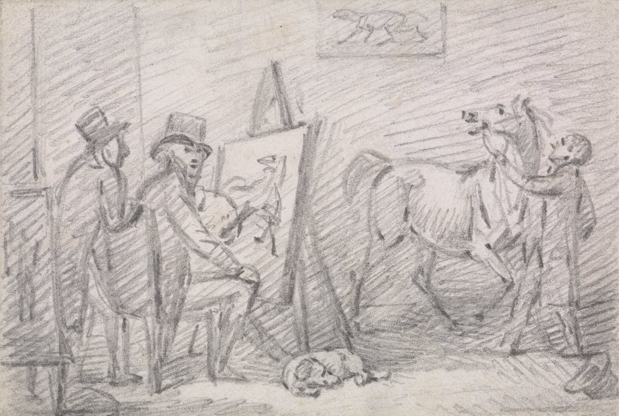 The Artists Studio av Henry Bernard Chalon