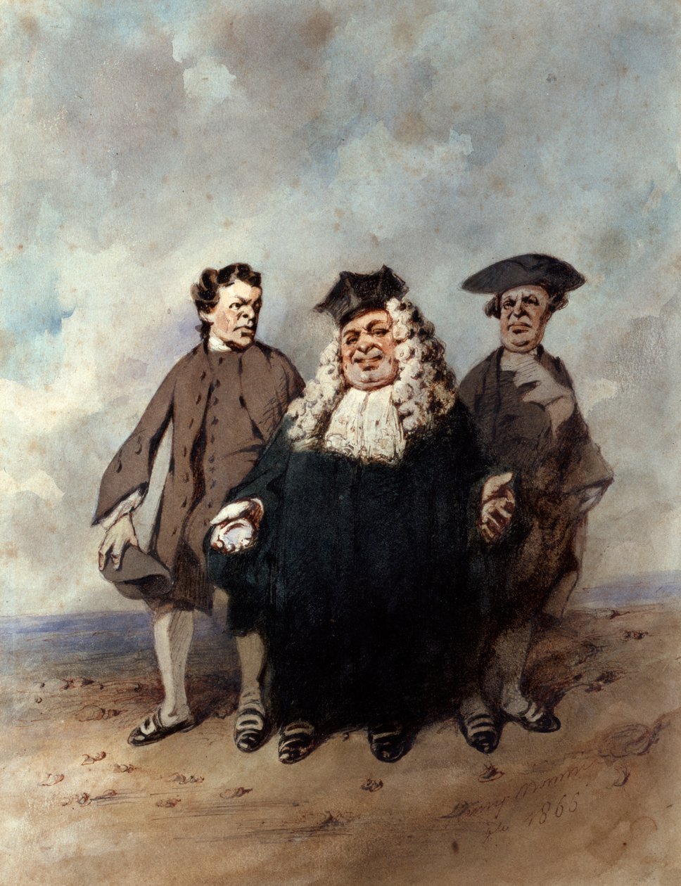 Domaren och de rättssökande, 1866. av Henry Bonaventure Monnier