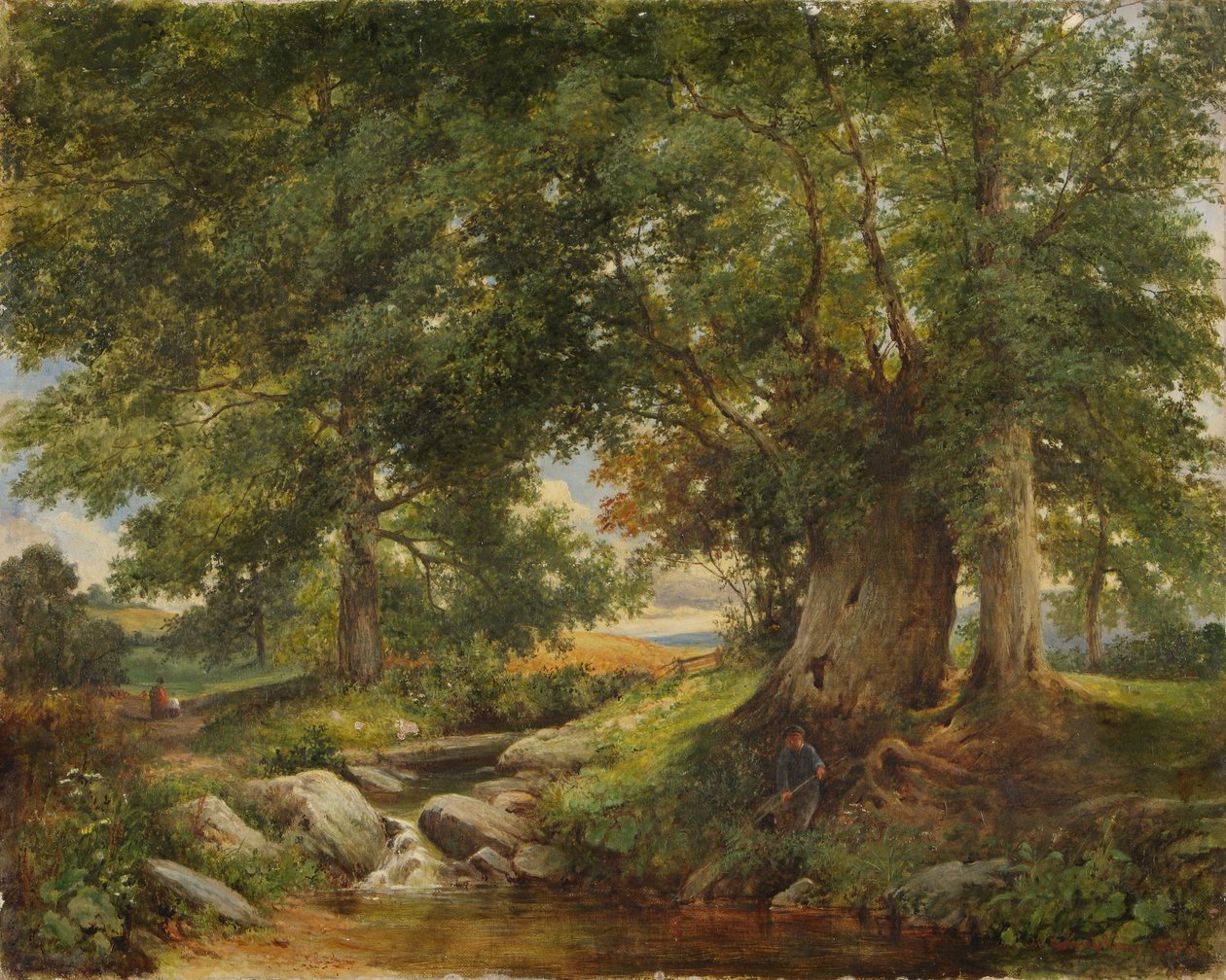 En öringström nära Worcester, 1866 av Henry Chaplin
