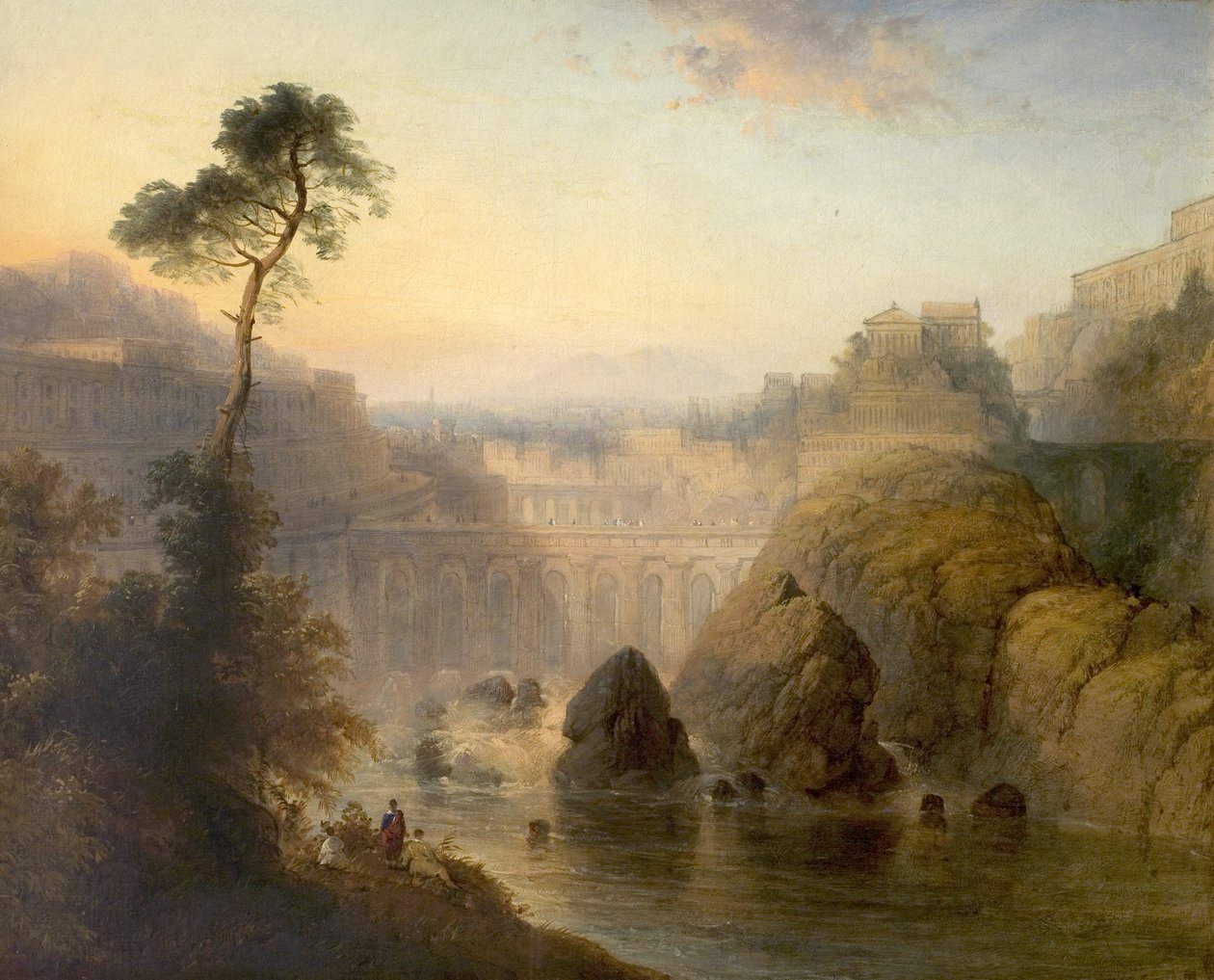 På Tibern, Italien av Henry Dawson