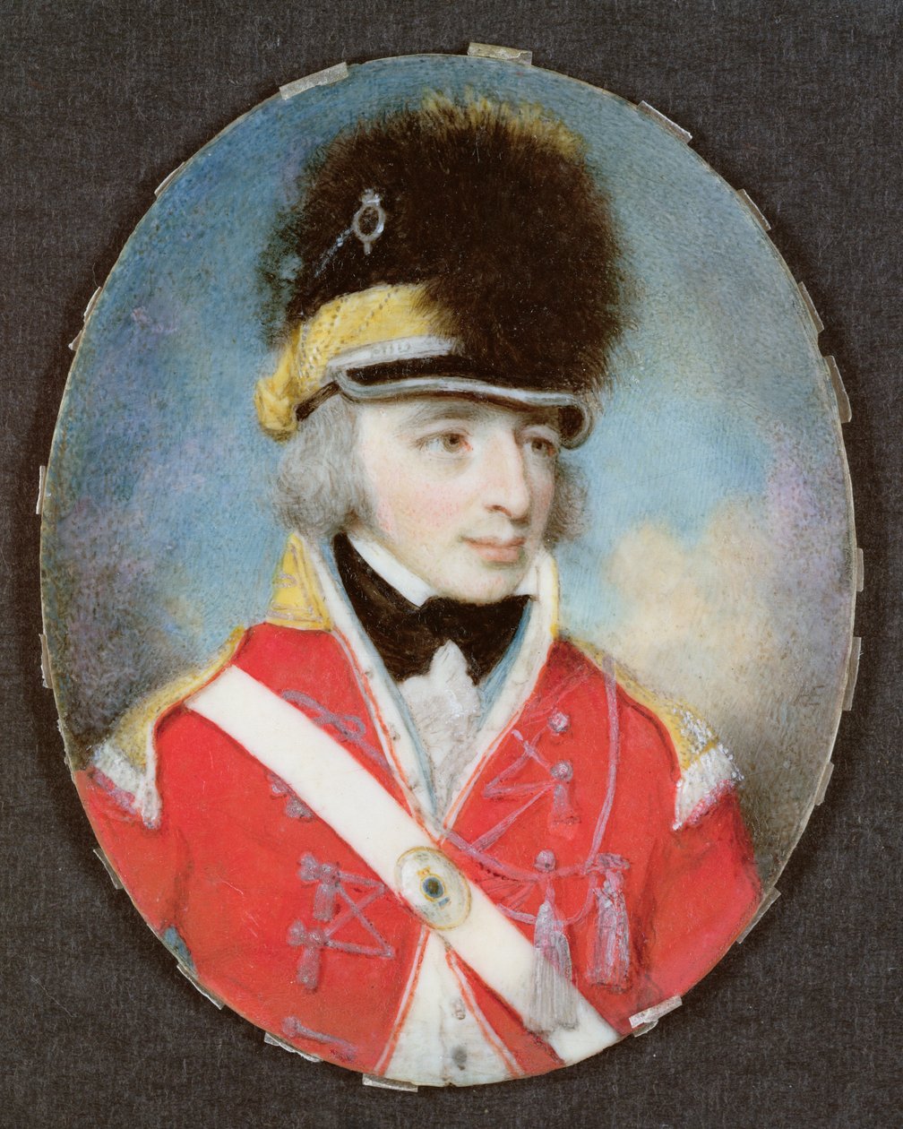 Miniatyr av en okänd officer, c.1797 av Henry Edridge