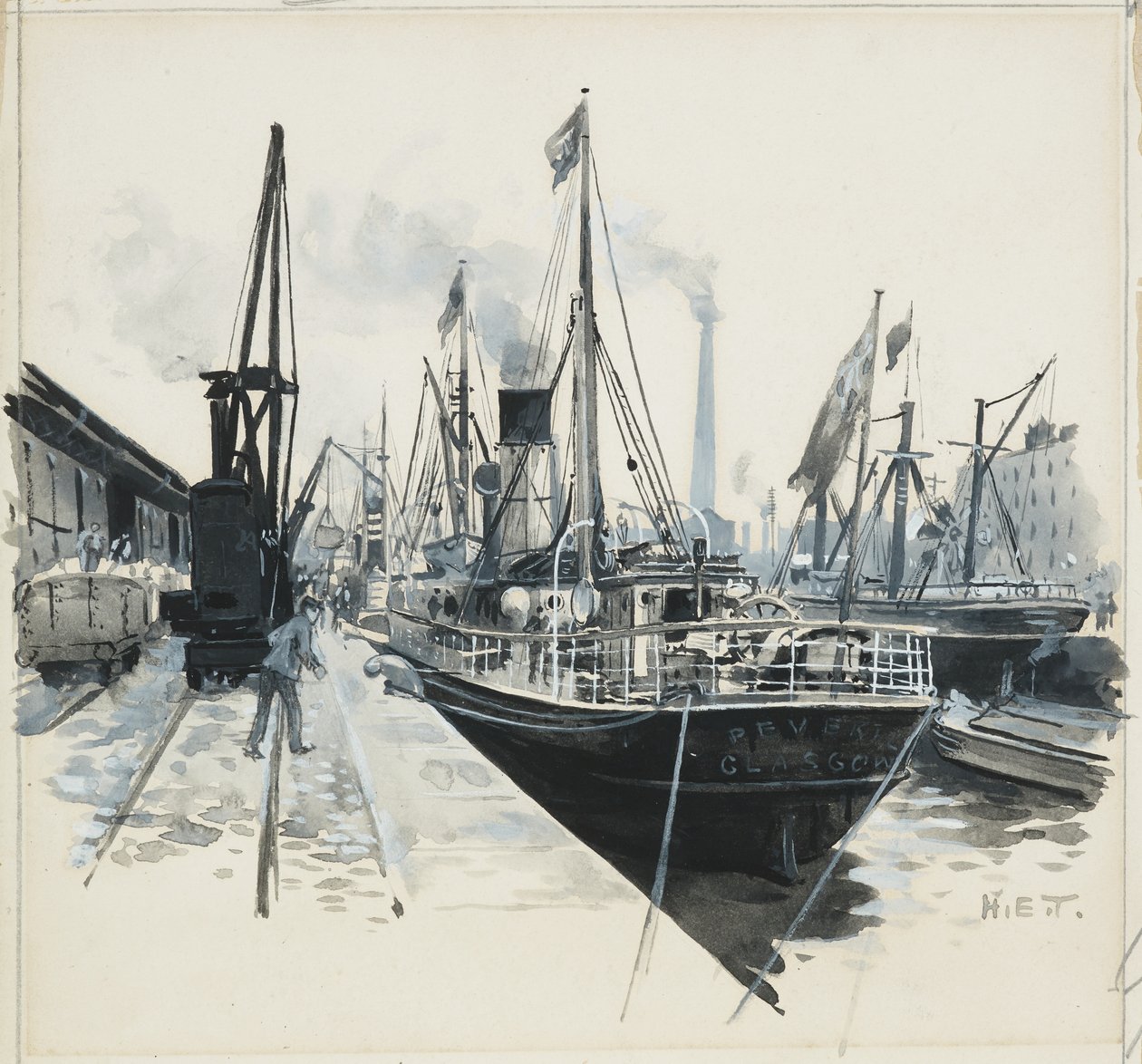 Laddar i Pomona Dock av Henry Edward Tidmarsh