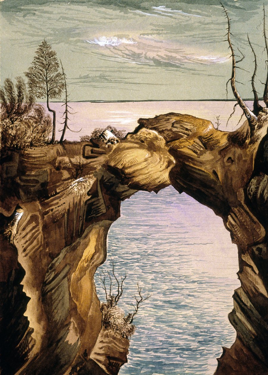 Landskap (wc på papper) av Henry Francis Ainslie