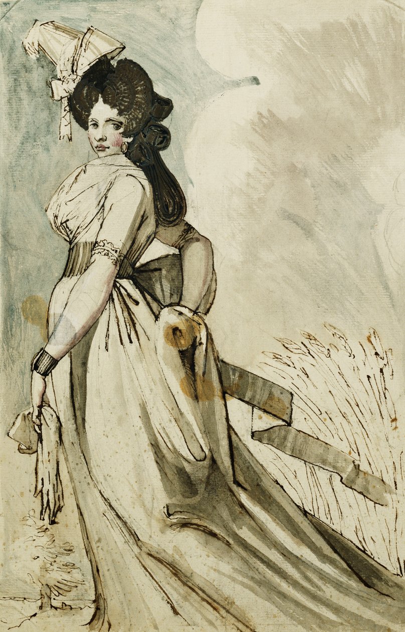 En dam som går, av Johann Heinrich Füssli