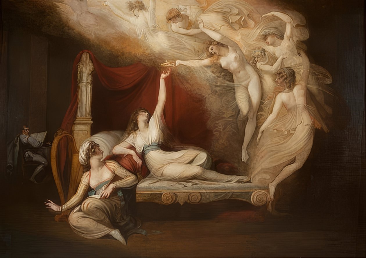 Katarina av Aragoniens vision. 1781 av Johann Heinrich Füssli