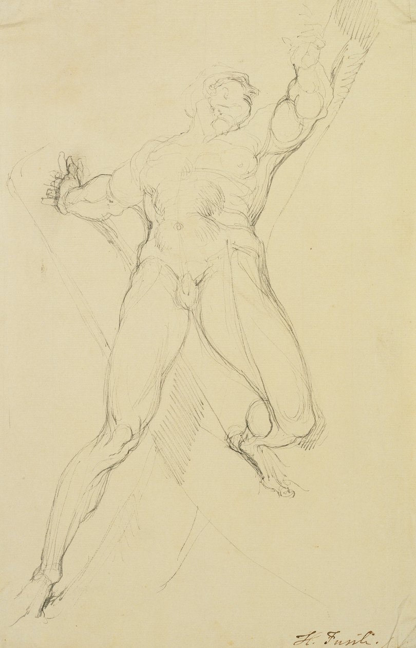 Haman, efter Michelangelo, av Johann Heinrich Füssli