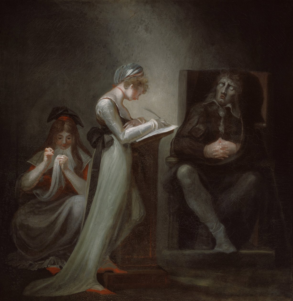 Milton dikterar till sin dotter, 1794 av Johann Heinrich Füssli