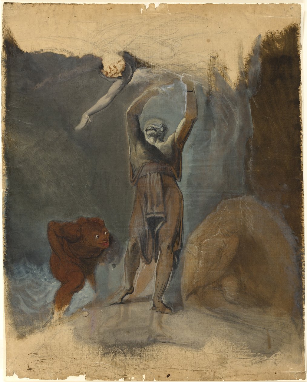 Prospero, Miranda, Caliban och Ariel av Johann Heinrich Füssli