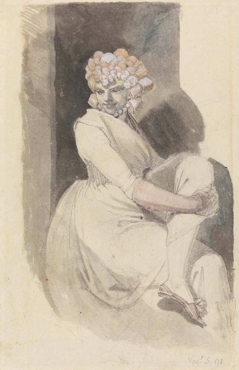 Studie av en sittande kvinna av Johann Heinrich Füssli
