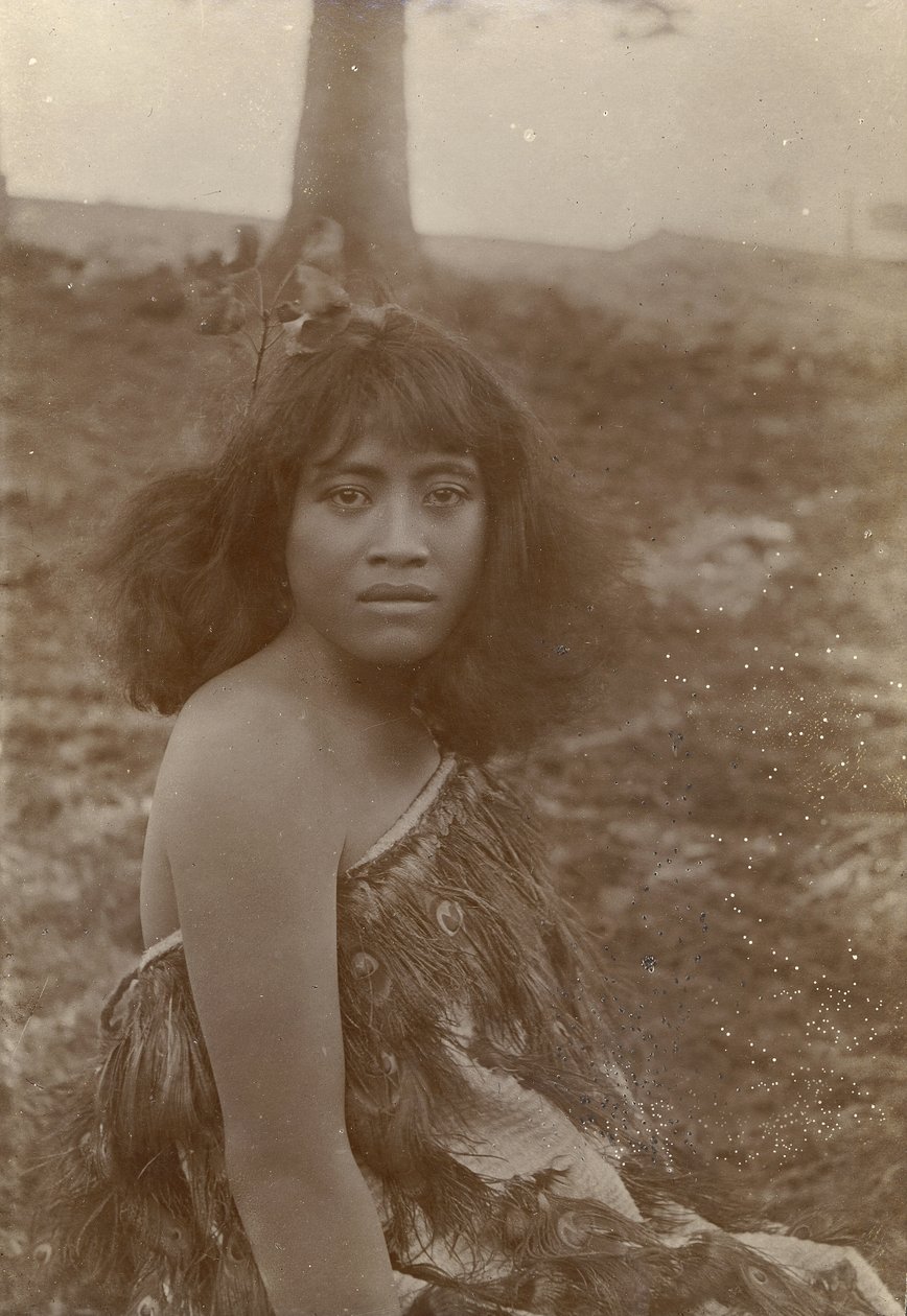 Studie av maorier, ca 1910 (silvergelatintryck) av Henry Gaze