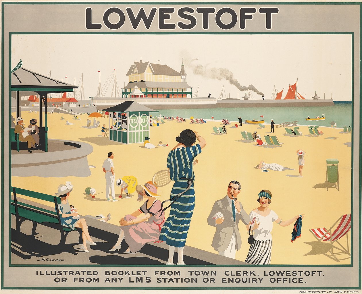 Affischreklam Lowestoft av Henry George Gawthorn