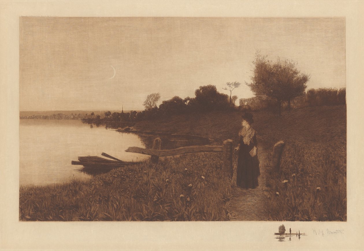 Namnlös (Moonlight Stroll) av Henry Golden Dearth