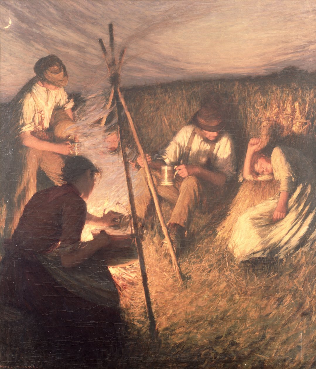 Skördarens måltid, 1898 av Henry Herbert La Thangue