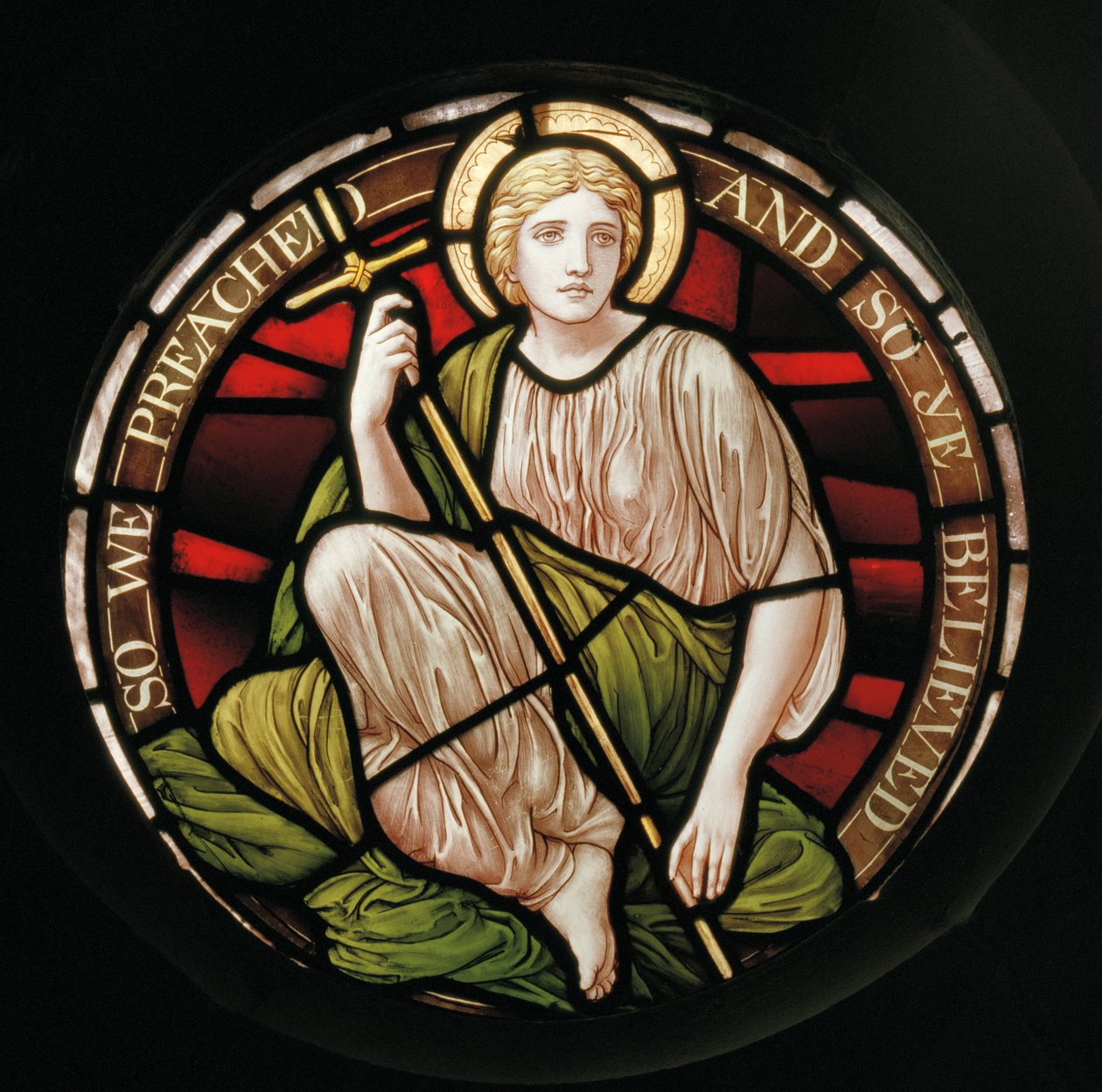 Faith, 1888 (målat glas) av Henry Holiday