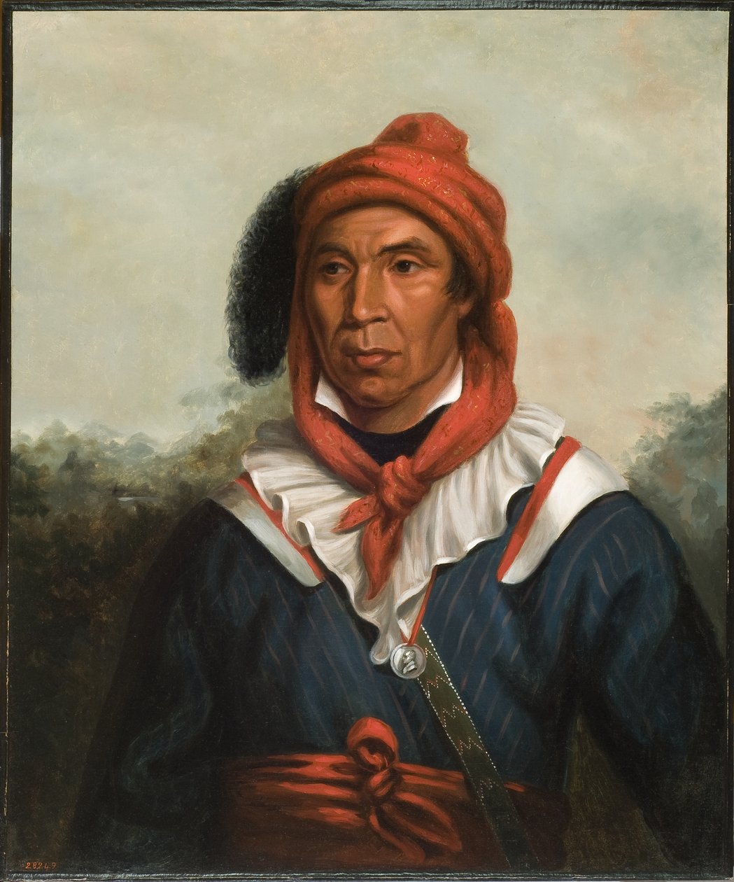 Julcee-Mathla (Seminole), ca 1831-33 av Henry Inman