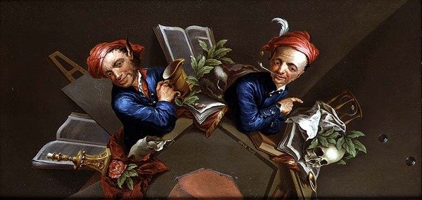 En anamorfisk Vanitas av Henry Kettle