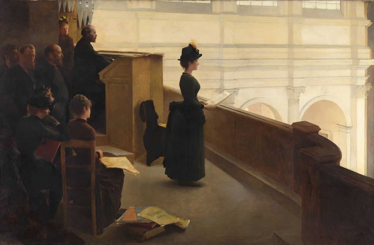 Orgelrepetitionen, 1885. av Henry Lerolle