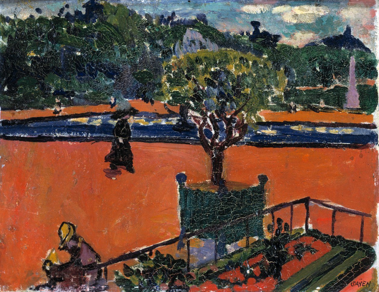 I Luxembourgträdgården, 1910-1912. av Henry Lyman Saÿen