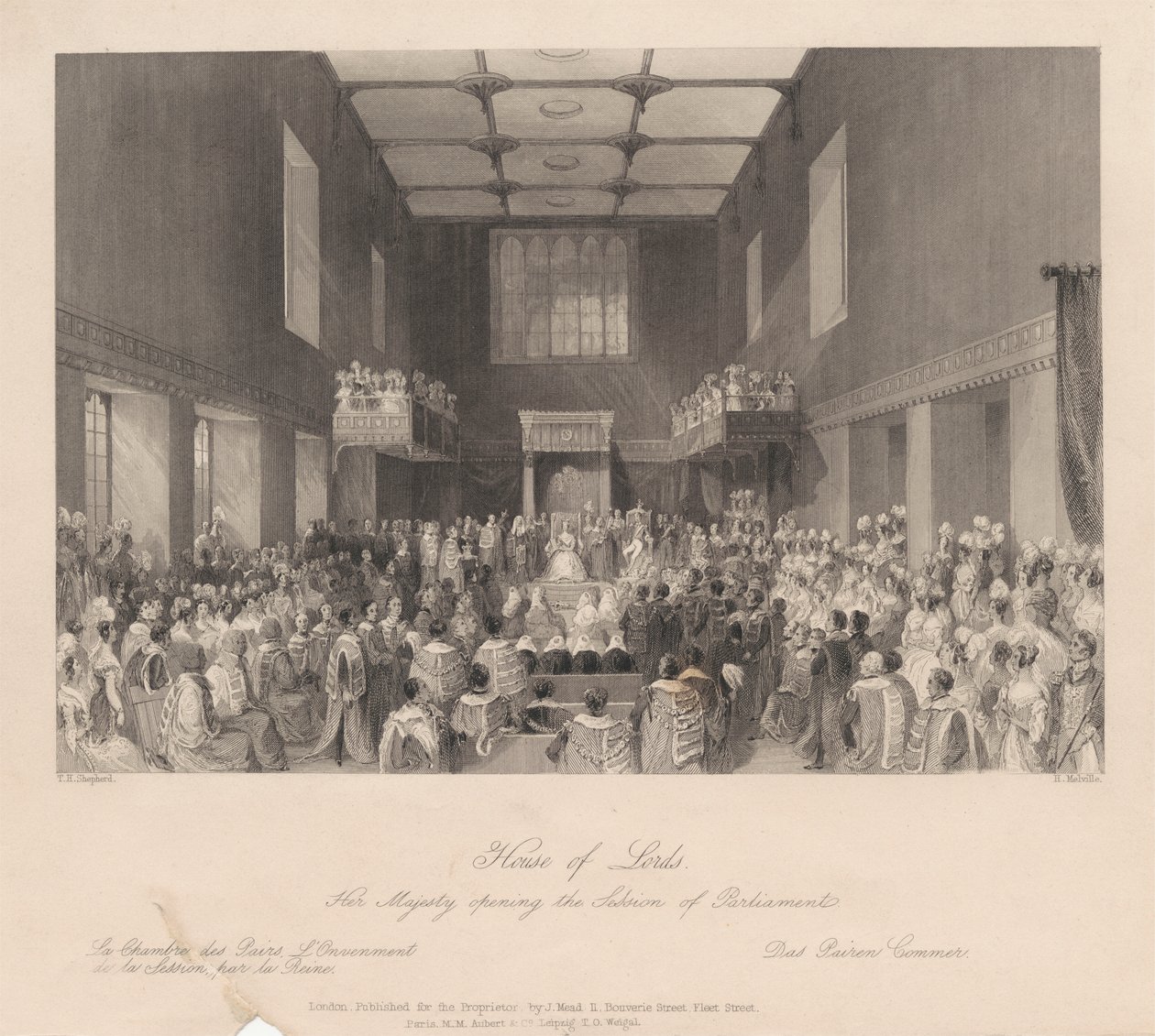 Hennes Majestät inleder parlamentets session av Henry Melville