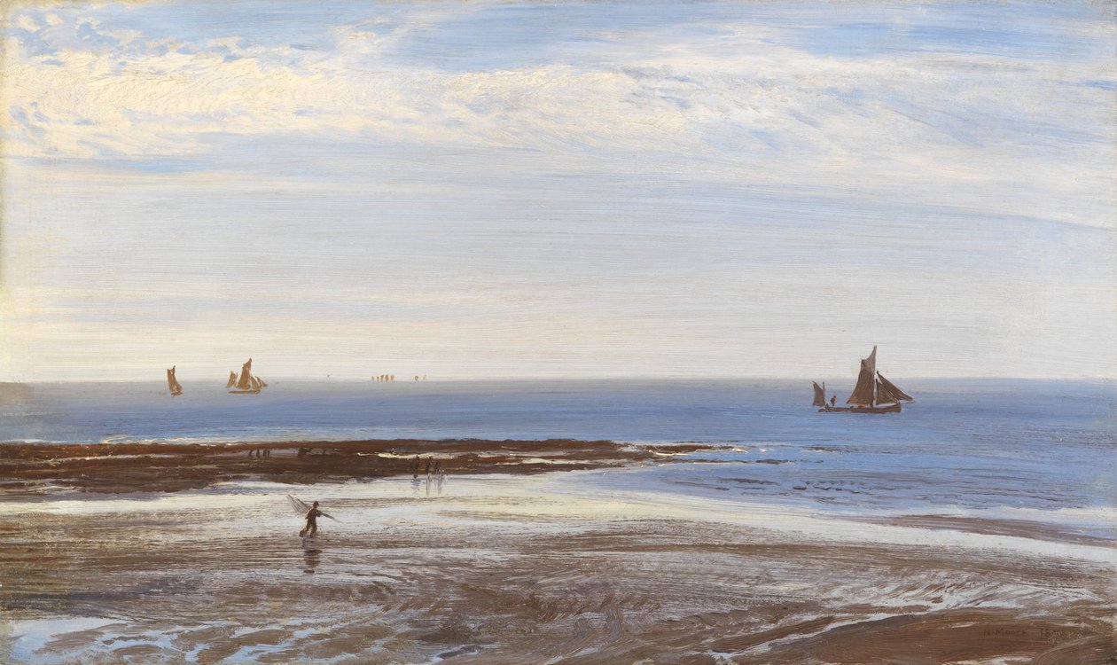 Nära Margate - Evening, 1870 av Henry Moore