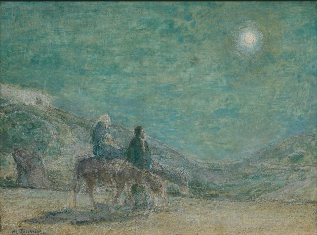 Flyg till Egypten, ca. 1916. av Henry Ossawa Tanner