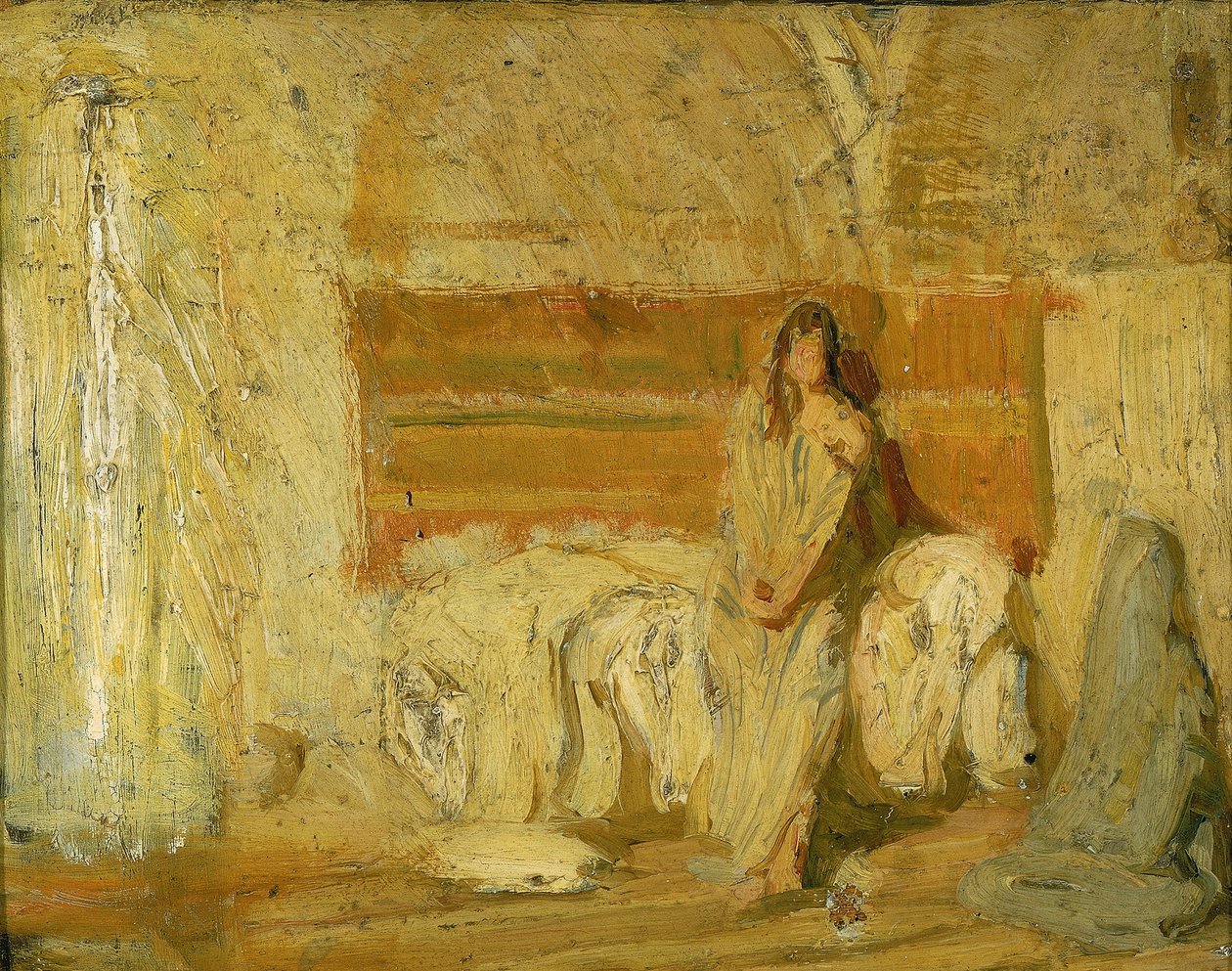 Studie inför bebådelsen av Henry Ossawa Tanner