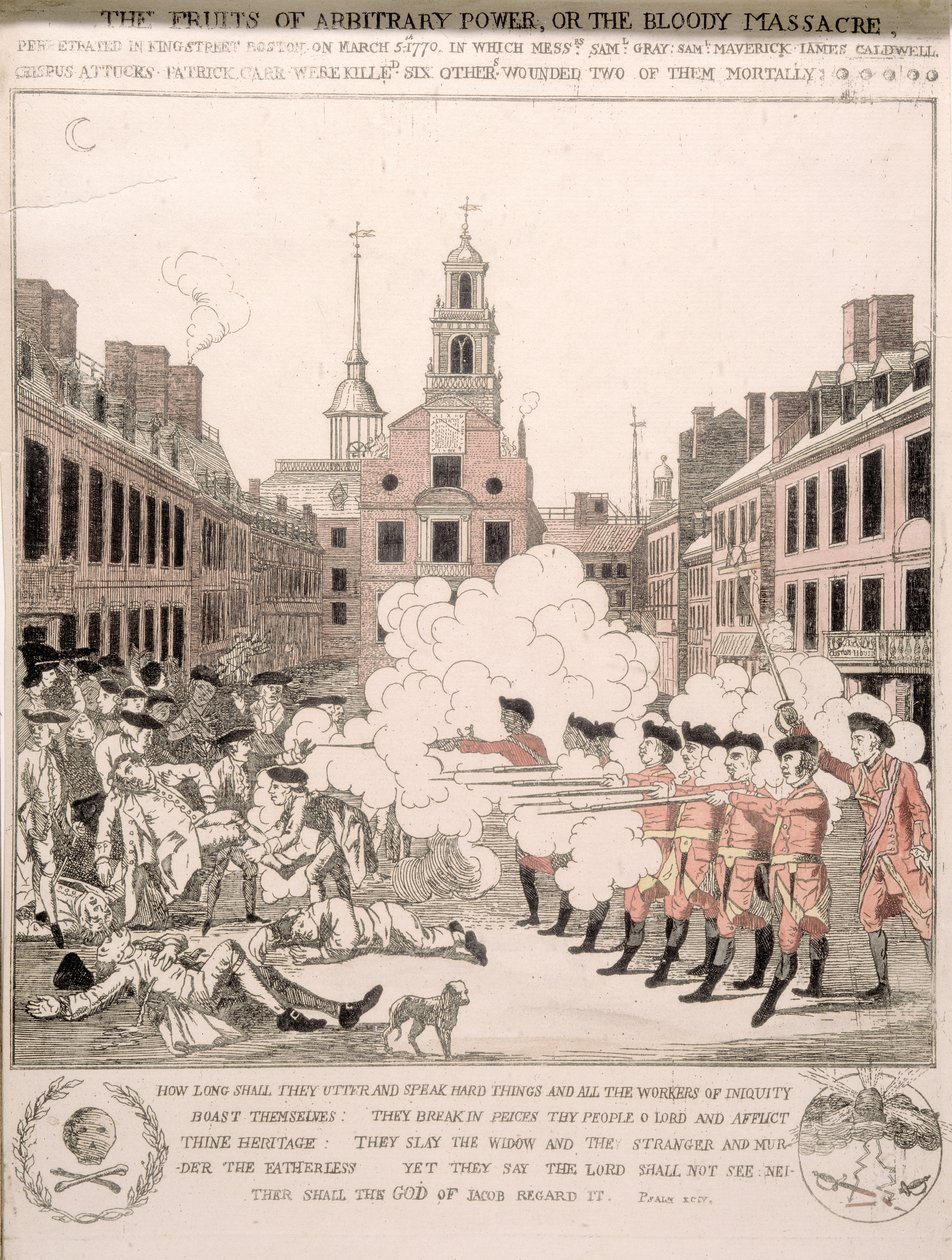 Bostonmassakern, 5 mars 1770 av Henry Pelham