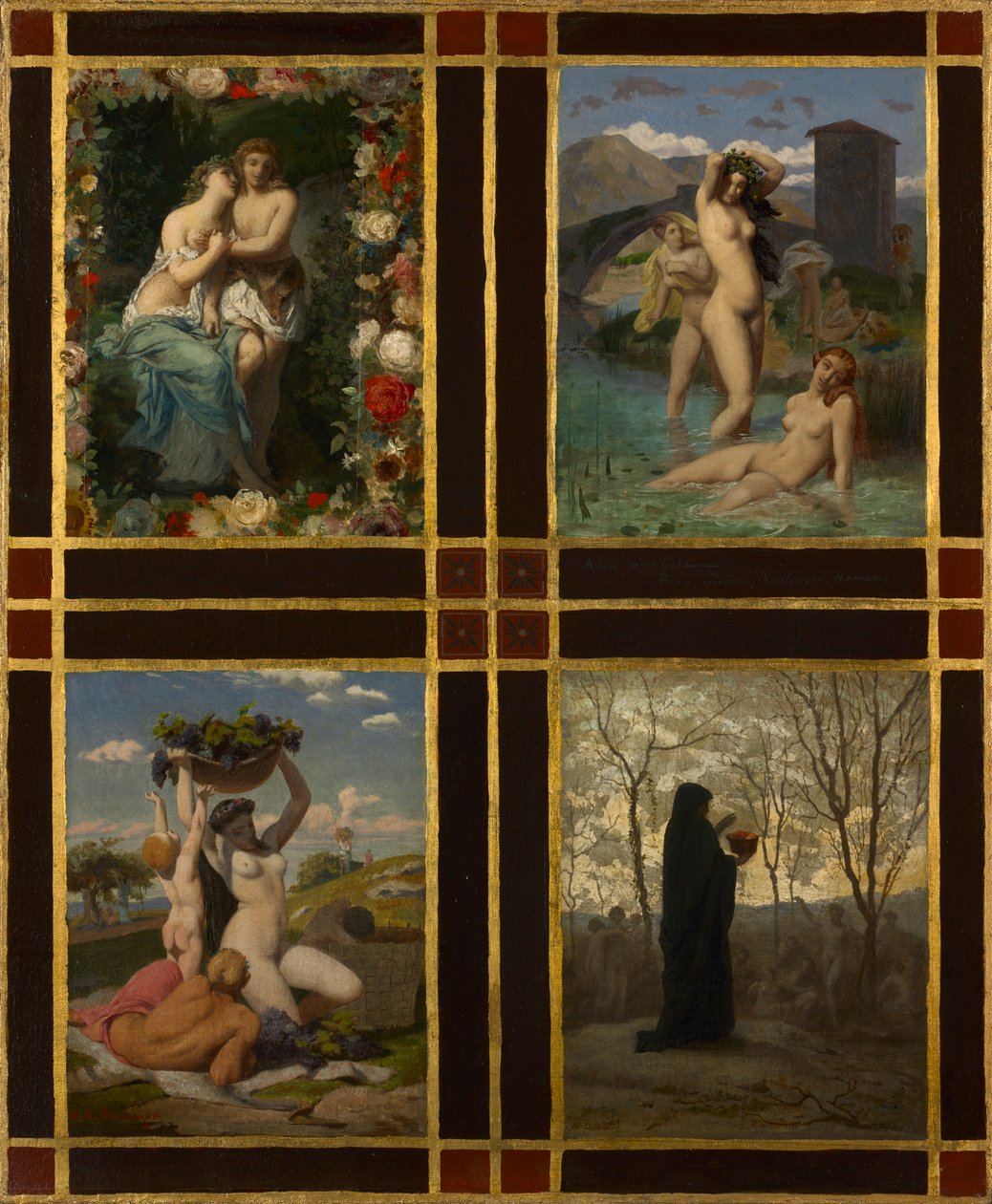 De fyra årstiderna, 1850. av Henry Picou