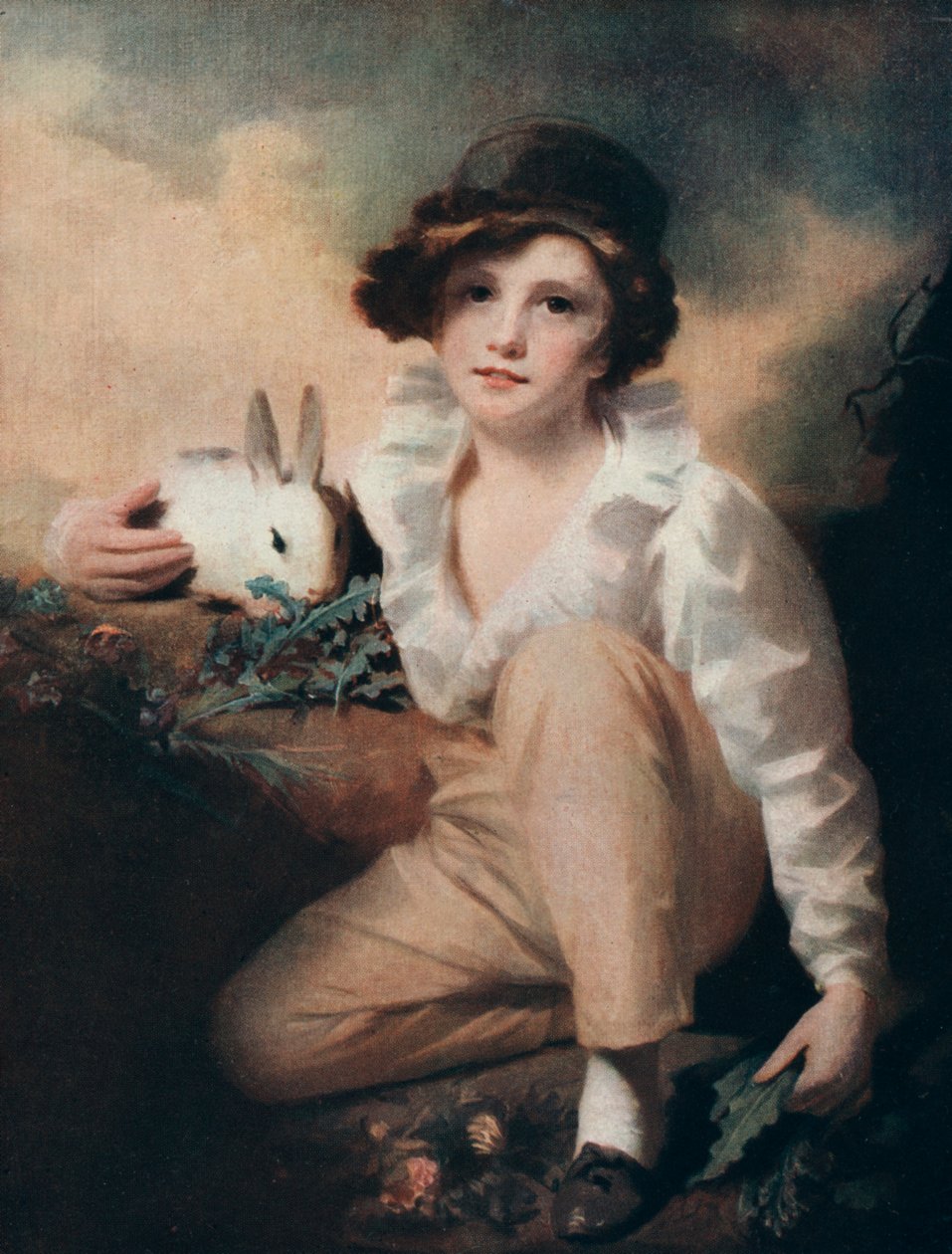Pojke med kanin, c1814 1912. av Henry Raeburn