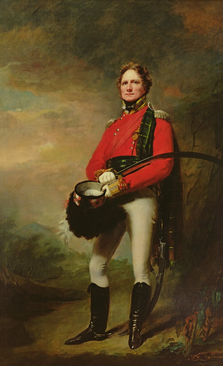 Major James Lee Harvey (ca 1780-1848) av Henry Raeburn
