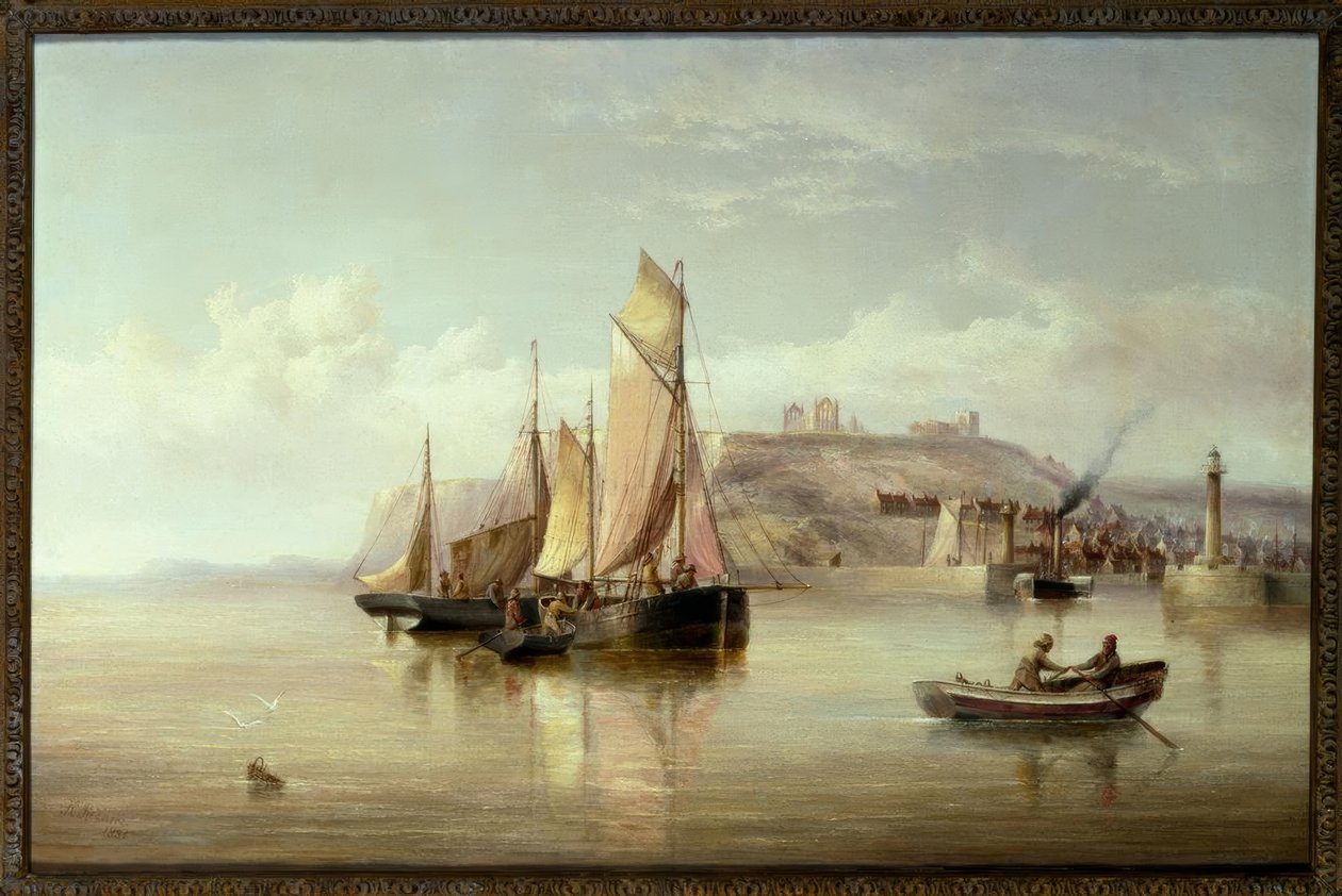Ingången till Whitby Harbor av Henry Redmore