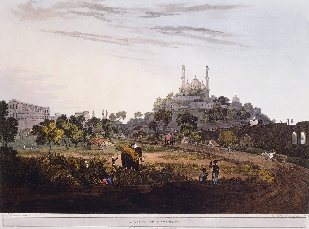 A View at Lucknow, 1824 av Henry Salt