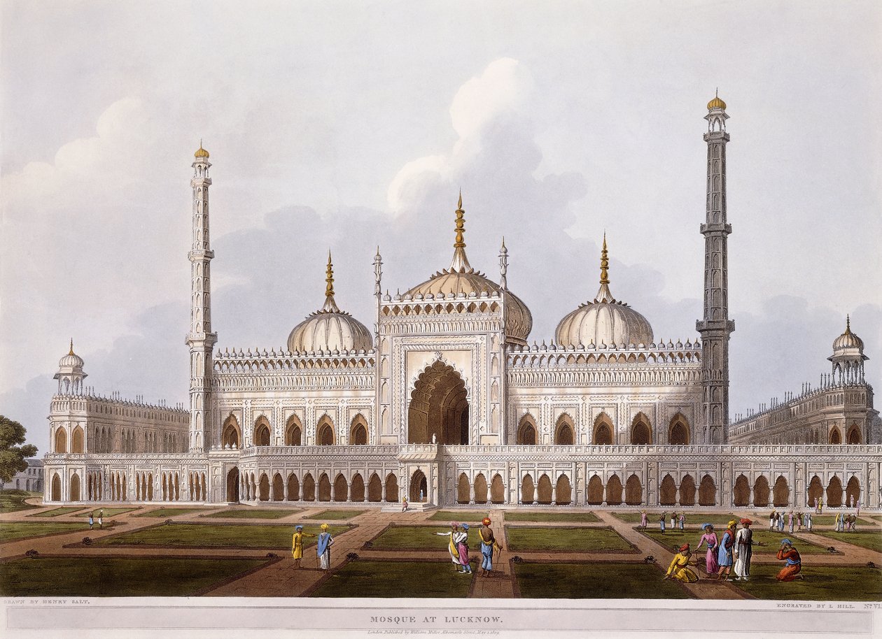 Moskén i Lucknow, 1824 av Henry Salt