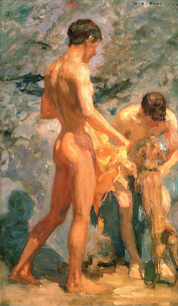 Pojkar badar, 1912 av Henry Scott Tuke
