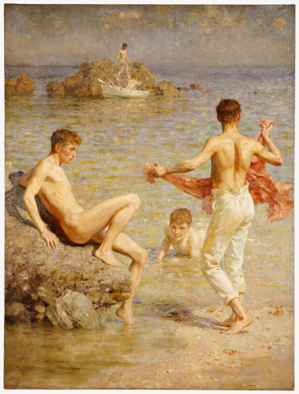 Glimrande vatten, 1910 av Henry Scott Tuke